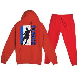 France Soccer Team French Flag Jersey Football Fans Premium Hooded Sweatsuit Set