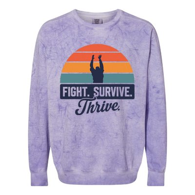 Fight. Survive. Thrive Colorblast Crewneck Sweatshirt