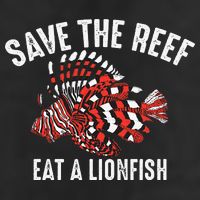 Funny Save The Reef Eat A Lionfish Cute Sea Rock Diver Gift 7 Panel Mesh Trucker Snapback Hat
