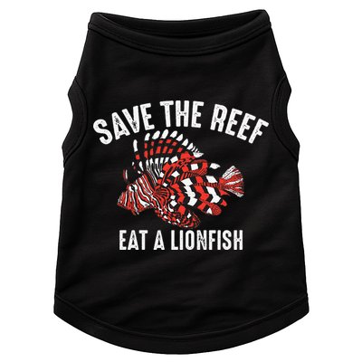 Funny Save The Reef Eat A Lionfish Cute Sea Rock Diver Gift Doggie Tank