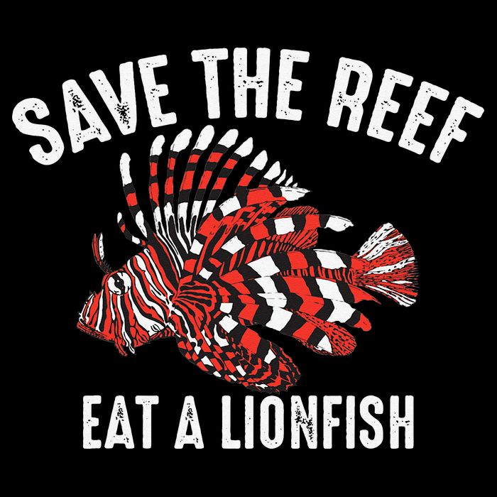 Funny Save The Reef Eat A Lionfish Cute Sea Rock Diver Gift Doggie Tank