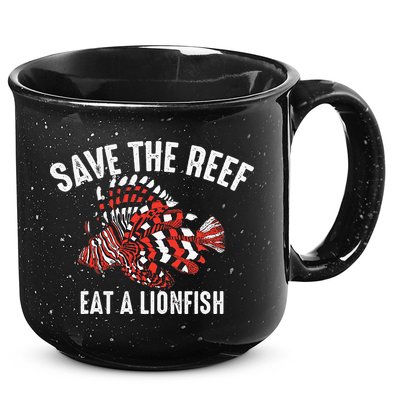 Funny Save The Reef Eat A Lionfish Cute Sea Rock Diver Gift 15oz Campfire Ceramic Mug