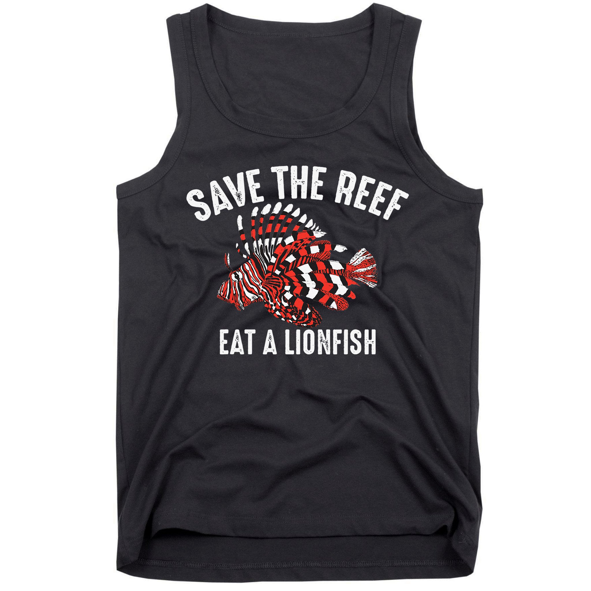 Funny Save The Reef Eat A Lionfish Cute Sea Rock Diver Gift Tank Top