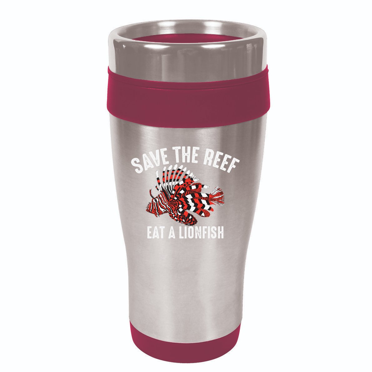 Funny Save The Reef Eat A Lionfish Cute Sea Rock Diver Gift 16oz Travel Tumbler