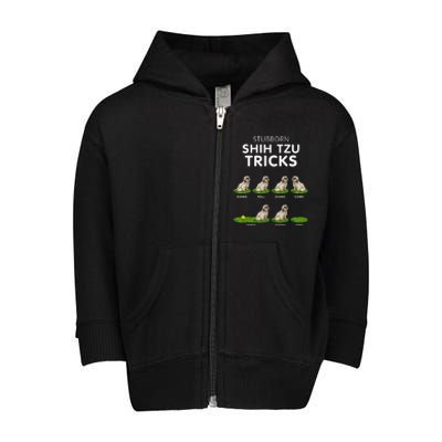 Funny Shih Tzu Trick Dog Lover Toddler Zip Fleece Hoodie