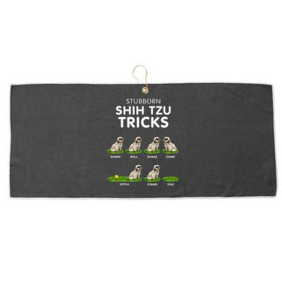 Funny Shih Tzu Trick Dog Lover Large Microfiber Waffle Golf Towel