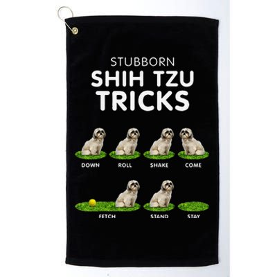 Funny Shih Tzu Trick Dog Lover Platinum Collection Golf Towel