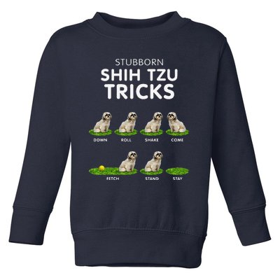 Funny Shih Tzu Trick Dog Lover Toddler Sweatshirt