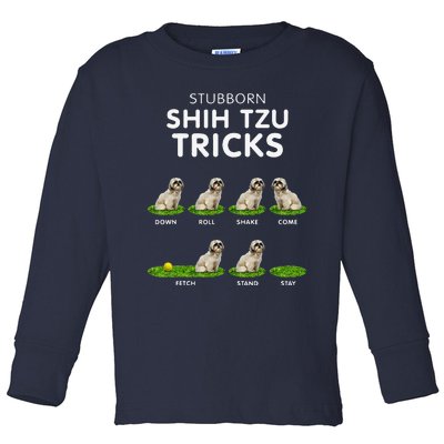 Funny Shih Tzu Trick Dog Lover Toddler Long Sleeve Shirt