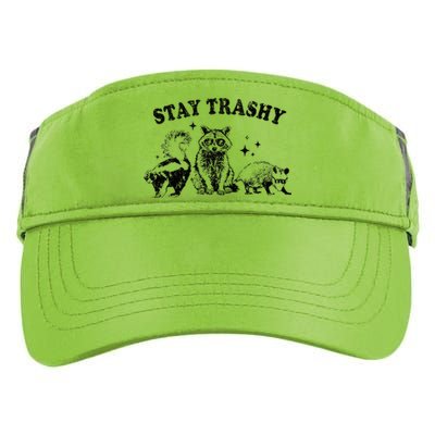 Funny Stay Trashy Raccoons Opossums Possums Animals Lover Adult Drive Performance Visor