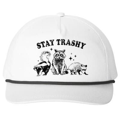 Funny Stay Trashy Raccoons Opossums Possums Animals Lover Snapback Five-Panel Rope Hat