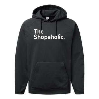 Funny Shopaholic Thanksgiving Holiday Dinner Gift Performance Fleece Hoodie