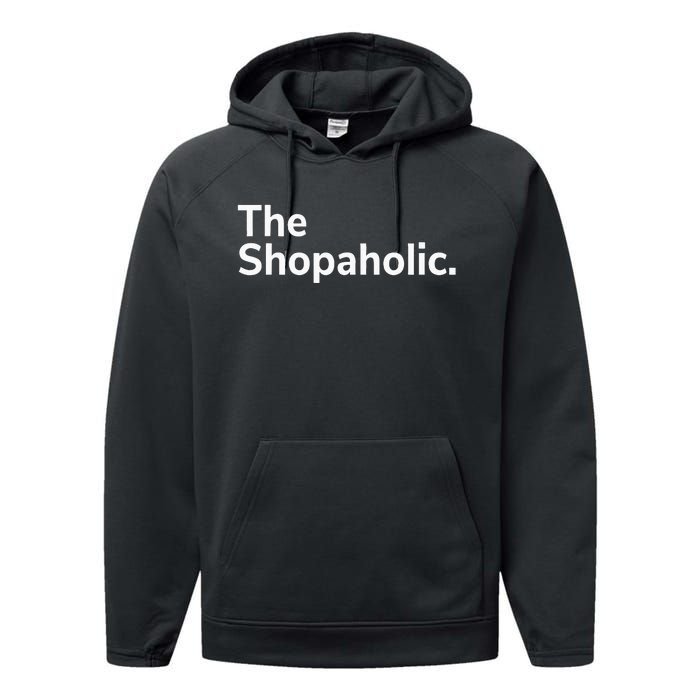 Funny Shopaholic Thanksgiving Holiday Dinner Gift Performance Fleece Hoodie