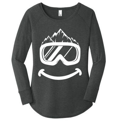 Fun Ski Tee Skiing Gift Idea Funny Snowboard Gift Women's Perfect Tri Tunic Long Sleeve Shirt