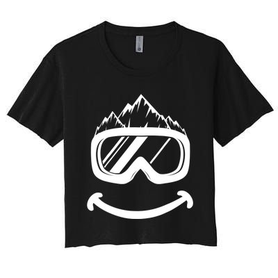 Fun Ski Tee Skiing Gift Idea Funny Snowboard Gift Women's Crop Top Tee