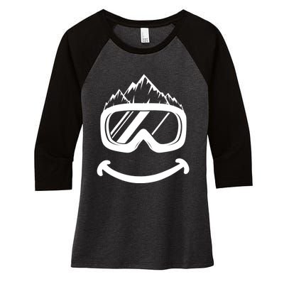 Fun Ski Tee Skiing Gift Idea Funny Snowboard Gift Women's Tri-Blend 3/4-Sleeve Raglan Shirt