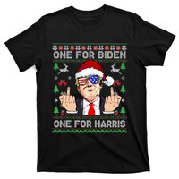 Funny Santa Trump One For Anti Biden Ugly Christmas Sweater T-Shirt