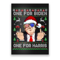 Funny Santa Trump One For Anti Biden Ugly Christmas Sweater Poster