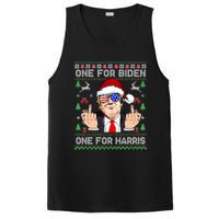 Funny Santa Trump One For Anti Biden Ugly Christmas Sweater PosiCharge Competitor Tank