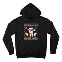 Funny Santa Trump One For Anti Biden Ugly Christmas Sweater Tall Hoodie