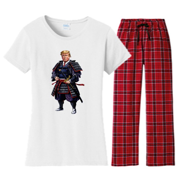 Funny Samurai Trump Warrior Women's Flannel Pajama Set