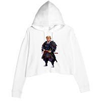 Funny Samurai Trump Warrior Crop Fleece Hoodie