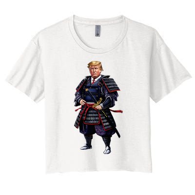 Funny Samurai Trump Warrior Women's Crop Top Tee