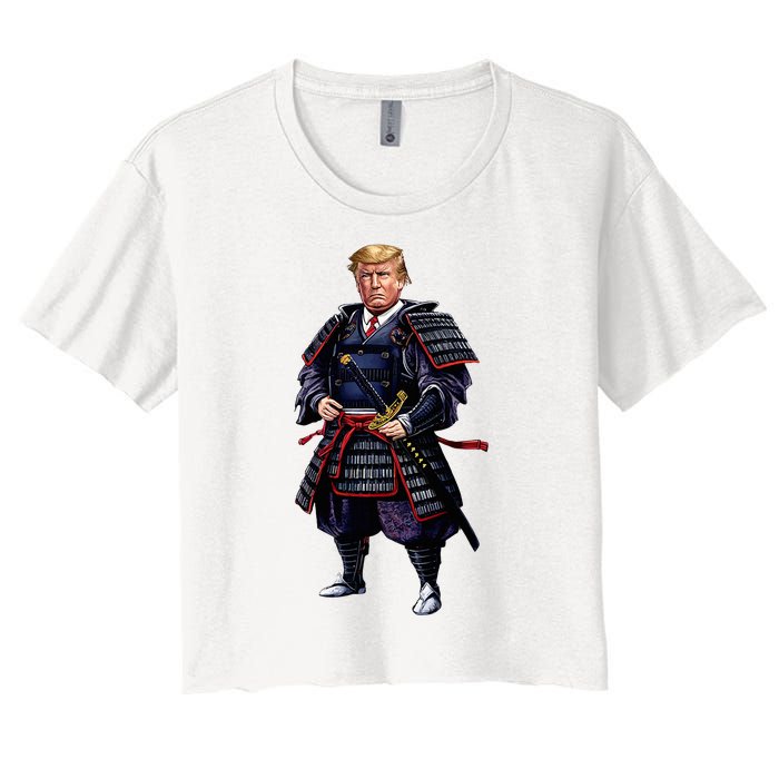 Funny Samurai Trump Warrior Women's Crop Top Tee