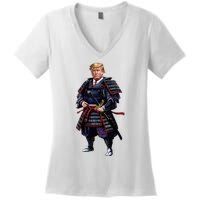 Funny Samurai Trump Warrior Women's V-Neck T-Shirt