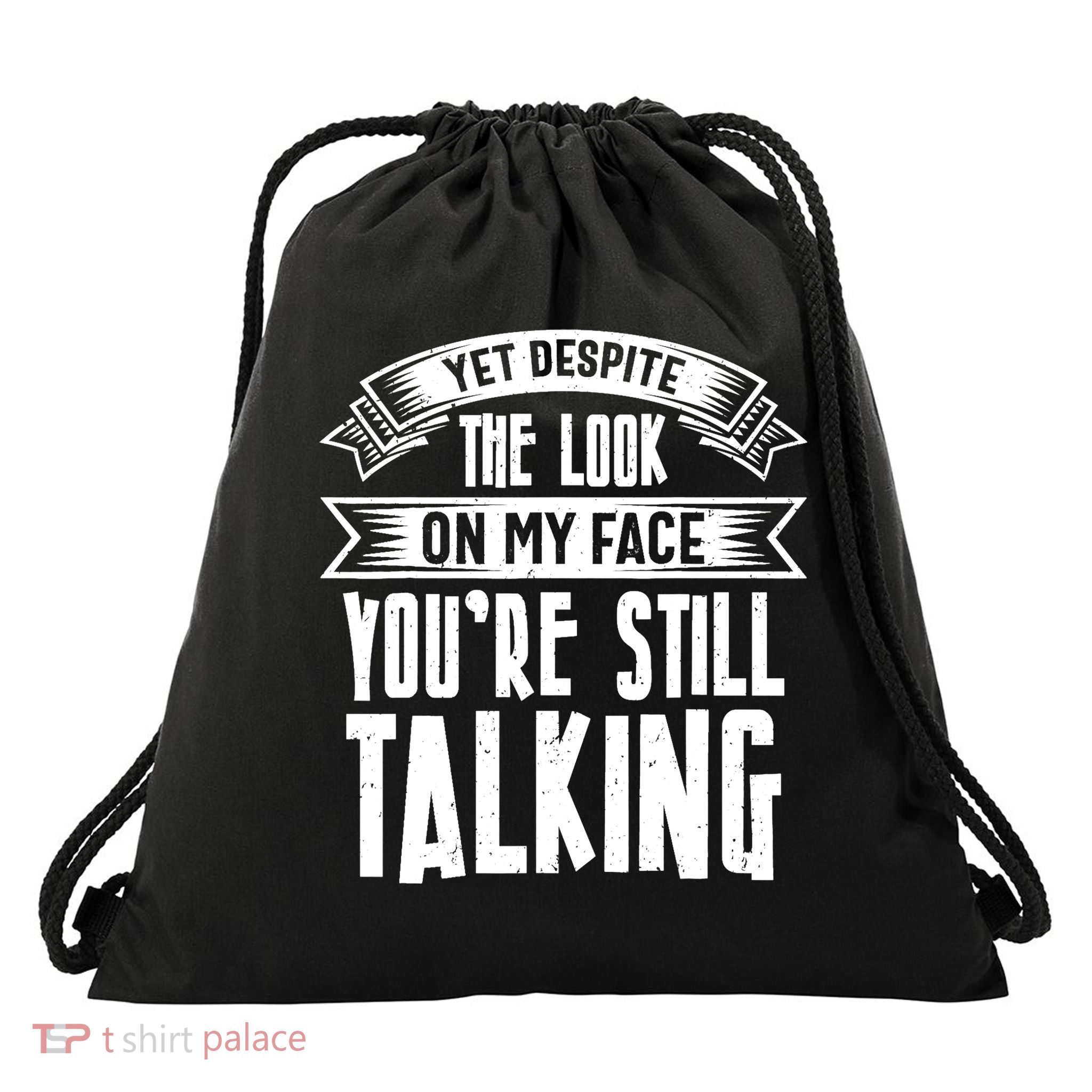 Funny Sarcasm Tee, Sarcastic Humor, Antisocial Humor Drawstring Bag