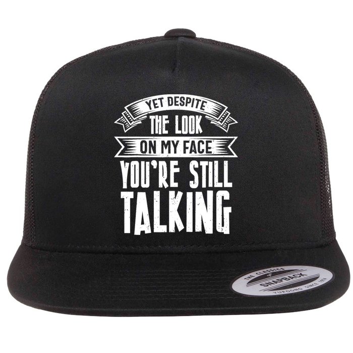 Funny Sarcasm Tee, Sarcastic Humor, Antisocial Humor Flat Bill Trucker Hat