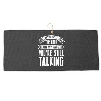 Funny Sarcasm Tee, Sarcastic Humor, Antisocial Humor Large Microfiber Waffle Golf Towel