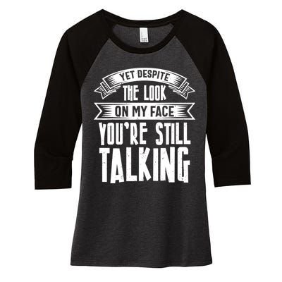 Funny Sarcasm Tee, Sarcastic Humor, Antisocial Humor Women's Tri-Blend 3/4-Sleeve Raglan Shirt
