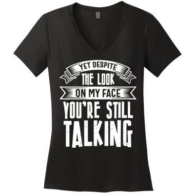 Funny Sarcasm Tee, Sarcastic Humor, Antisocial Humor Women's V-Neck T-Shirt