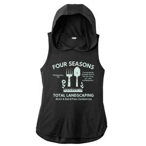 Four Seasons Total Landscaping Make America Rake Again Philadenphia Ladies PosiCharge Tri-Blend Wicking Draft Hoodie Tank