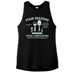 Four Seasons Total Landscaping Make America Rake Again Philadenphia Ladies PosiCharge Tri-Blend Wicking Tank