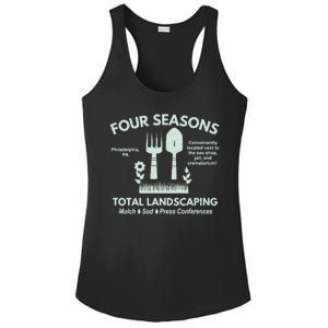 Four Seasons Total Landscaping Make America Rake Again Philadenphia Ladies PosiCharge Competitor Racerback Tank