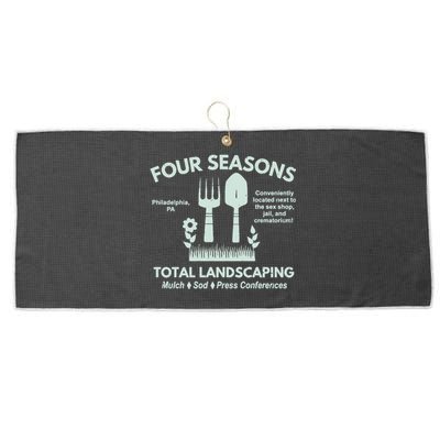 Four Seasons Total Landscaping Make America Rake Again Philadenphia Large Microfiber Waffle Golf Towel