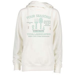 Four Seasons Total Landscaping Make America Rake Again Philadenphia Womens Funnel Neck Pullover Hood