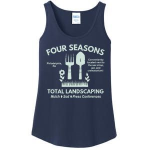 Four Seasons Total Landscaping Make America Rake Again Philadenphia Ladies Essential Tank