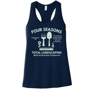 Four Seasons Total Landscaping Make America Rake Again Philadenphia Women's Racerback Tank