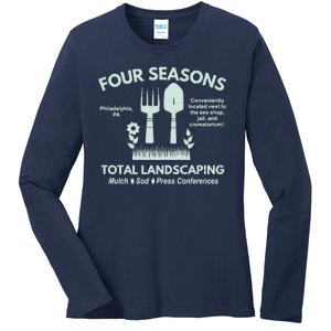 Four Seasons Total Landscaping Make America Rake Again Philadenphia Ladies Long Sleeve Shirt