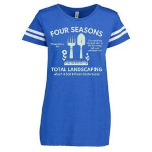 Four Seasons Total Landscaping Make America Rake Again Philadenphia Enza Ladies Jersey Football T-Shirt