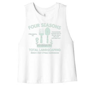 Four Seasons Total Landscaping Make America Rake Again Philadenphia Women's Racerback Cropped Tank