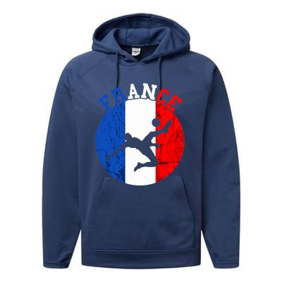 France Soccer Team Player France Soccer Team French Pride Performance Fleece Hoodie