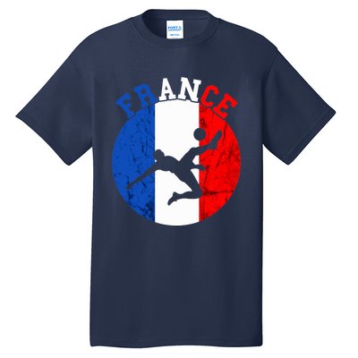 France Soccer Team Player France Soccer Team French Pride Tall T-Shirt