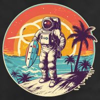 Funny Summer Time Surfing Astronaut Cool Comfort Performance Bucket Hat