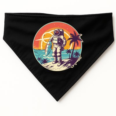 Funny Summer Time Surfing Astronaut USA-Made Doggie Bandana
