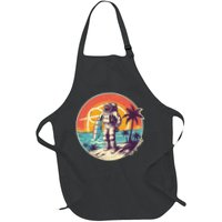 Funny Summer Time Surfing Astronaut Apron