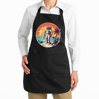 Funny Summer Time Surfing Astronaut Apron